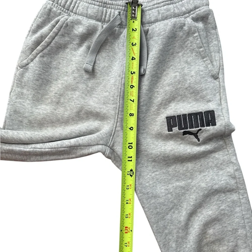 Puma Youth‎ Boys/Unisex Gray Jogger Style Sweat Pants Size Medium Logo